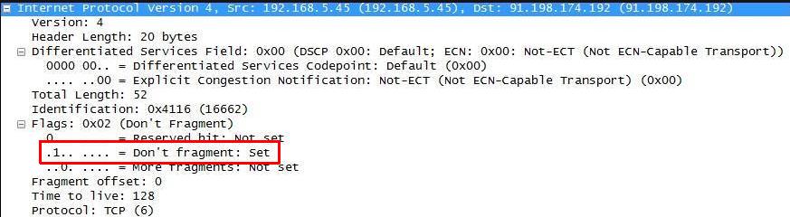 методология RFC6349 - пакет без его фрагментации